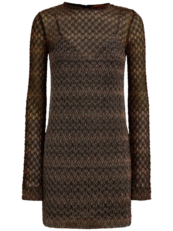 MISSONI DS25SH0IBR002HSM9KS 関税送料込 Missoni - Black Lurex Zig Zag Jacquard Maxi Dress