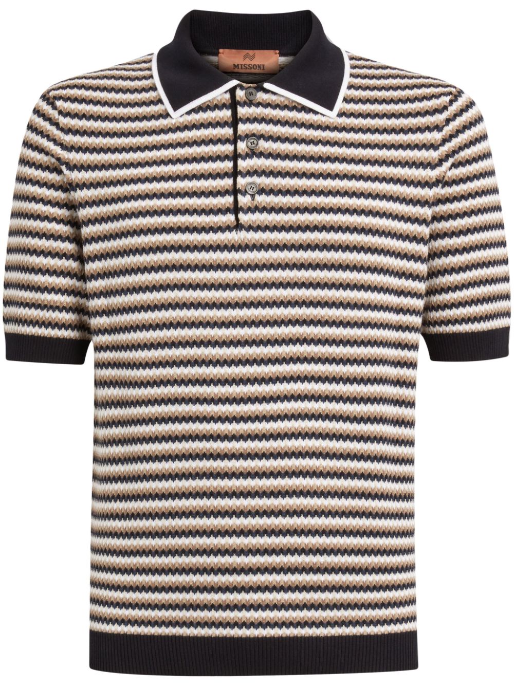 Missoni zigzag polo shirt - Neutrals