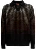 Missoni gradient knitted polo shirt - Black