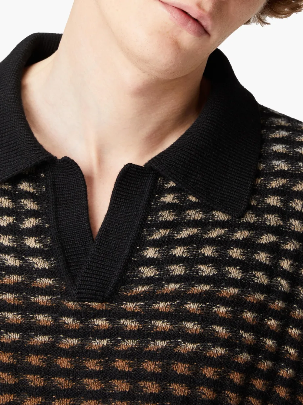 セブンイレブン 冬ギフト 2024 Missoni グラデーション ニットポロシャツ | ブラック | FARFETCH JP トップス