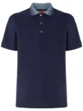 Missoni logo-lettering cotton polo shirt - Blue