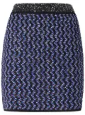 Missoni zigzag lamé mini skirt - Blue