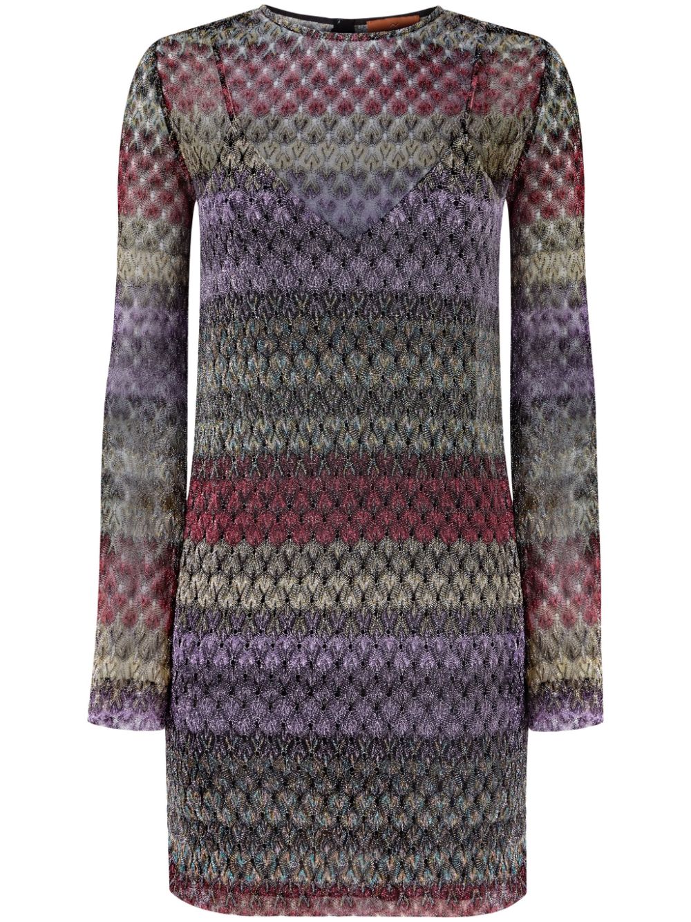 Missoni zigzag-knit dress - Purple