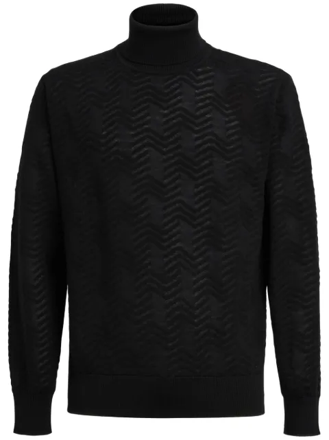 Missoni chevron roll-neck jumper