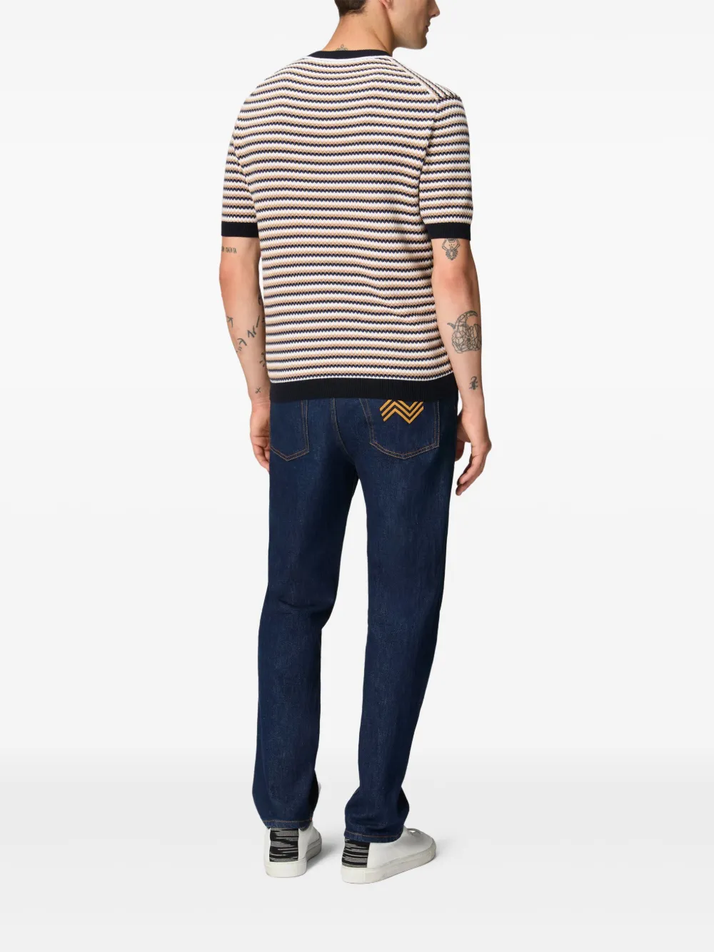 Missoni T-shirt met zizag-patroon Beige