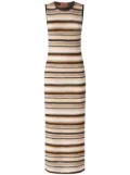 Missoni striped midi dress - Neutrals