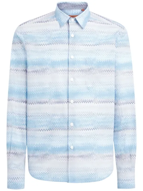 Missoni zigzag-woven cotton shirt