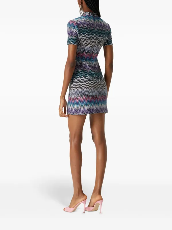 オールインワン・サロペット Missoni Zigzag Pattern Peplos Minidress With Draped Front Missoni Zigzag Pattern Peplos dress With Draped Front | THE LIST