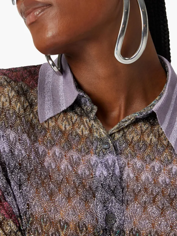 Missoni ラメ ニットシャツ | パープル | FARFETCH JP
