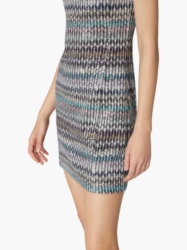 【Missoni】ラメミニドレス Missoni ラメ ミニドレス | ブルー | FARFETCH JP
