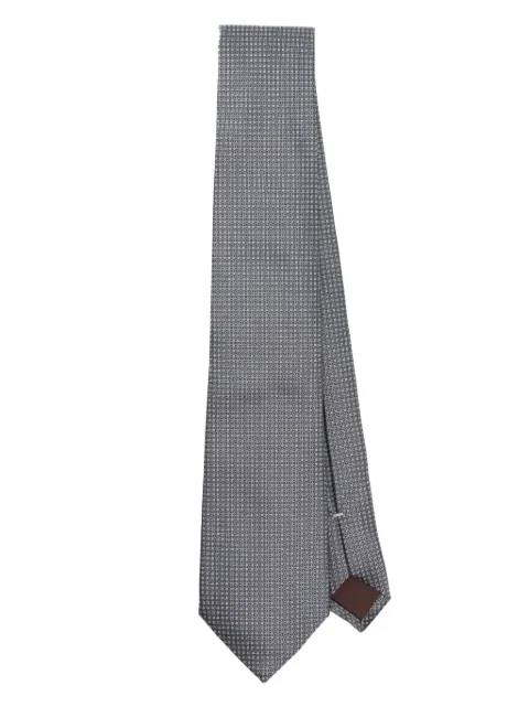 Canali patterned-jacquard silk tie