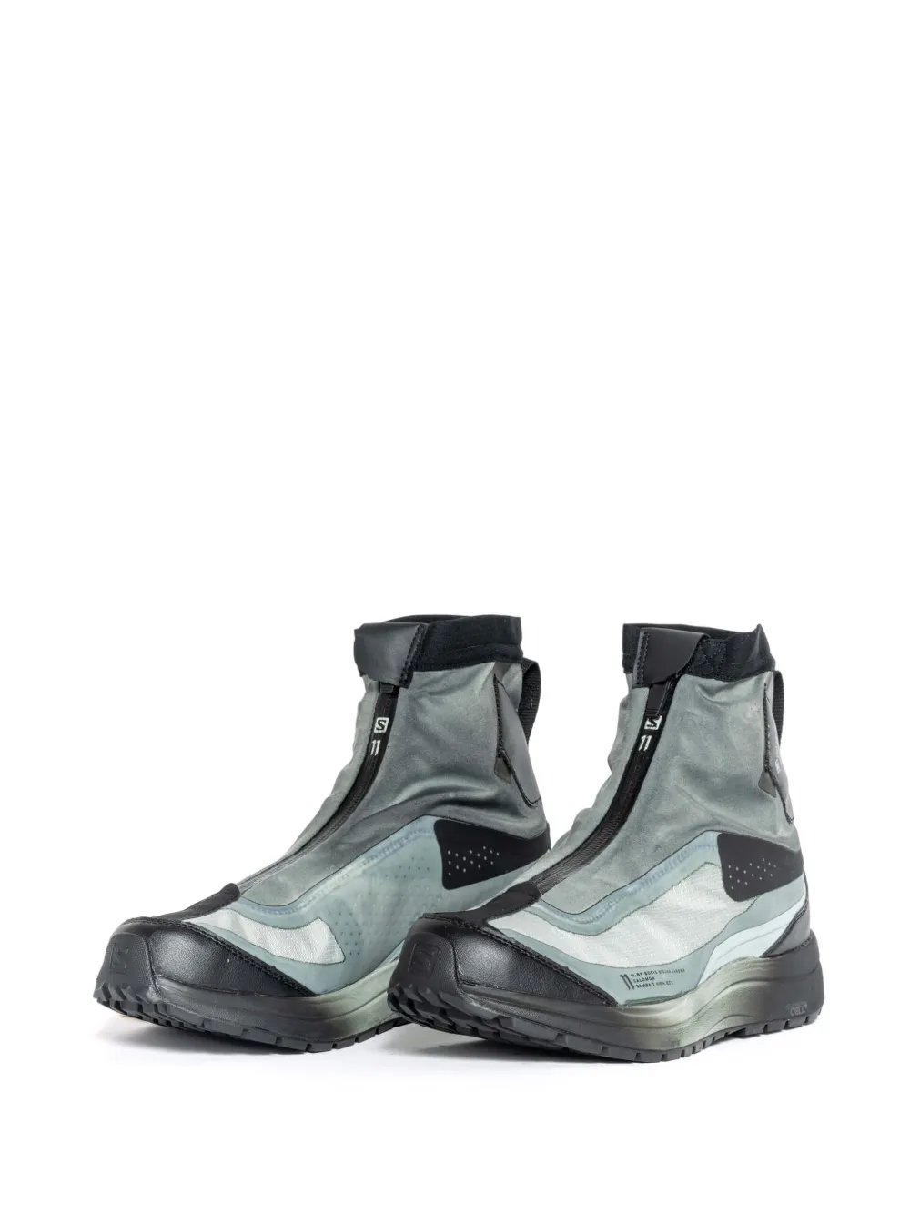 11 By Boris Bidjan Saberi zip-up hi-top sneakers | Hi-Tops | Image 2