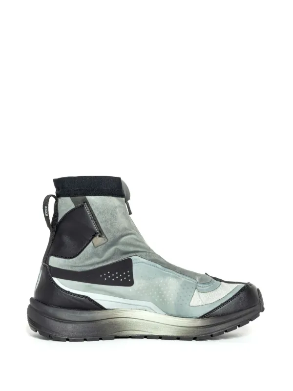 11 By Boris Bidjan Saberi zip-up hi-top Sneakers | Grey | FARFETCH