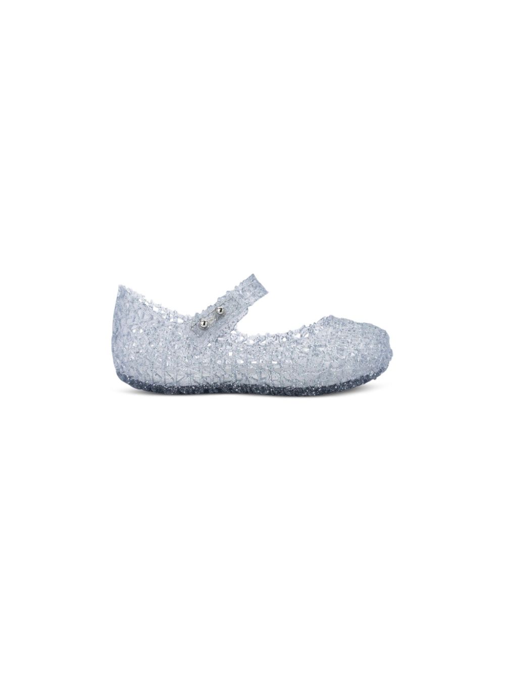 Mini Melissa Campana ballerina's met glitter Blauw