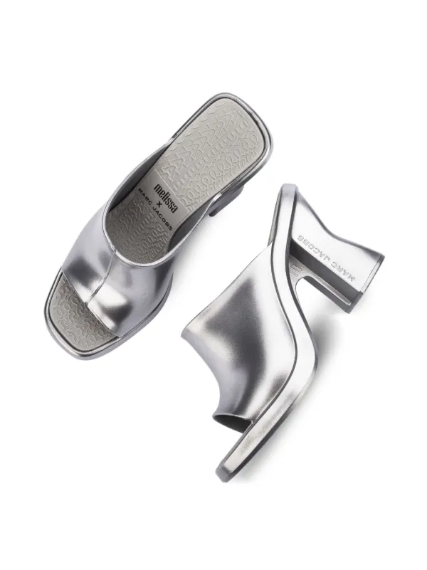 Marc Jacobs x Melissa 90mm Mules | Silver | FARFETCH CA Marc Jacobs x Melissa 90mm Mules | Silver | FARFETCH CA