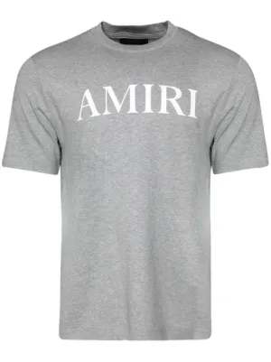 AMIRI logo-print Cotton T-shirt | Grey | FARFETCH CA