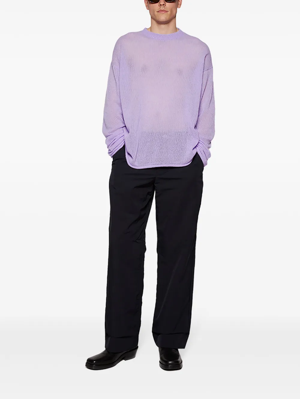 The Elder Statesman Nimbus Sweatshirt In Purple