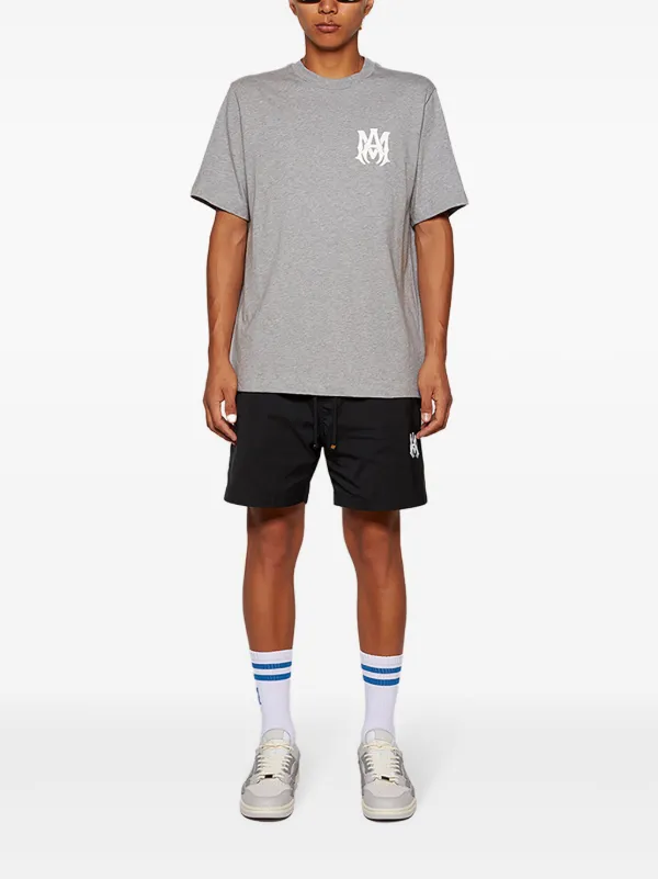 AMIRI logo-print Cotton T-shirt | Grey | FARFETCH