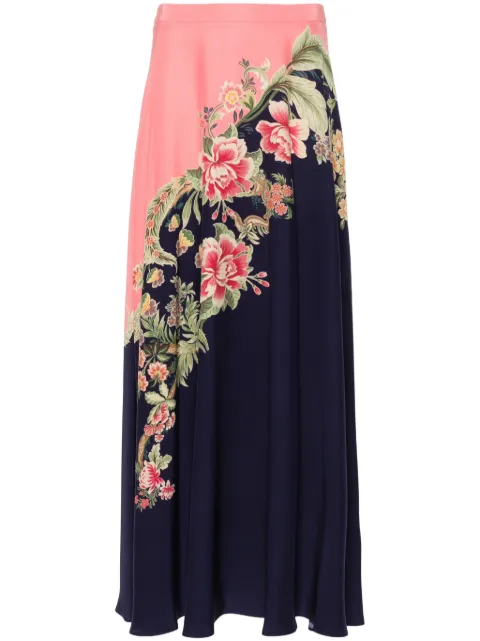 ETRO falda de seda midi acampanada