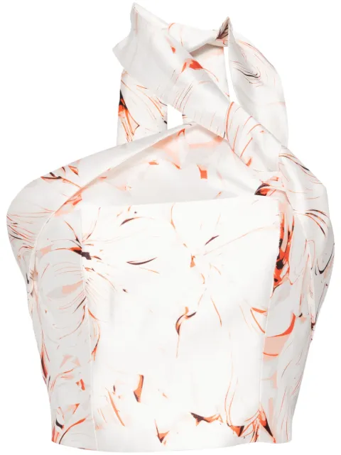 Saiid Kobeisy top strapless estampado
