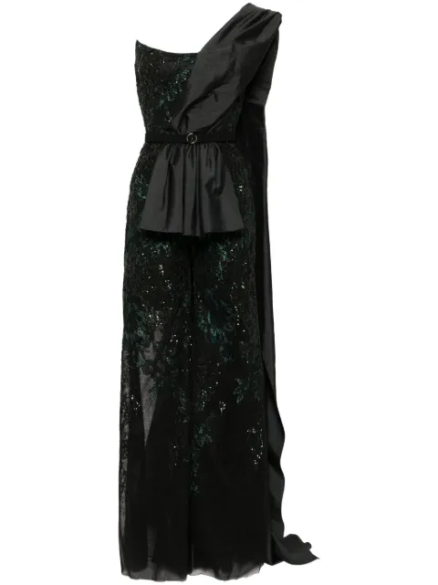 Saiid Kobeisy bead-embellished tulle jumpsuit