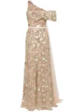 Saiid Kobeisy sequinned tulle gown - Neutrals