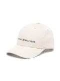 Tommy Hilfiger Junior logo-embroidered organic cotton cap - Neutrals