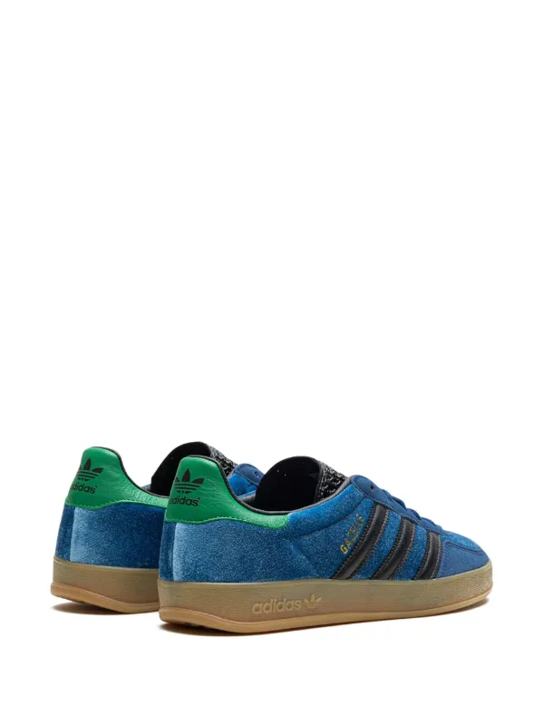 Blue and green adidas gazelle online