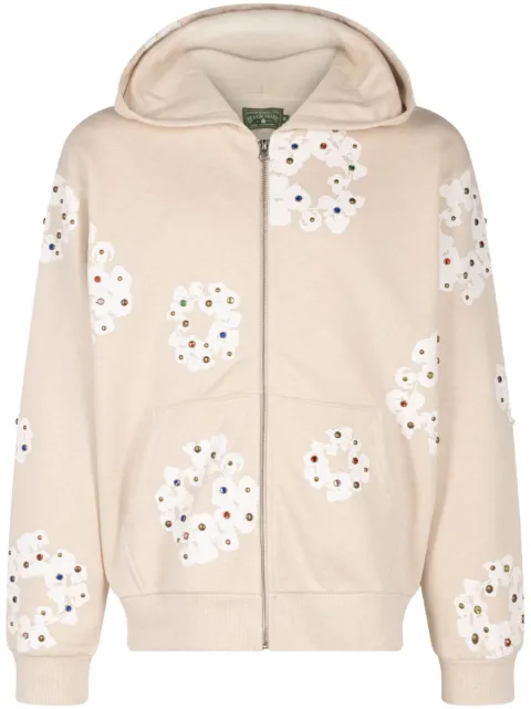 Denim Tears Rhinestone Cotton Wreath Kapuzenjacke