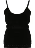 Victoria Beckham knitted cami top - Black