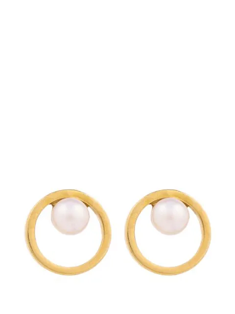 Susan Caplan Vintage 1980s faux pearl-embellished earrings