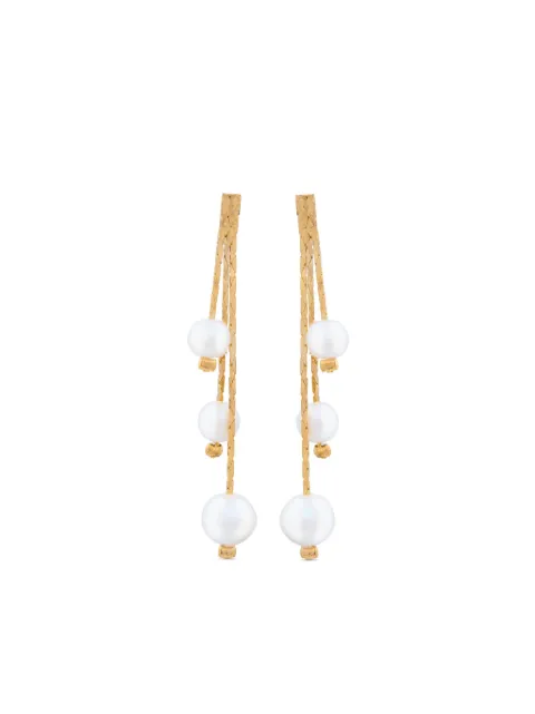 Susan Caplan Vintage 1980s Rediscovered faux pearl-embellished earrings
