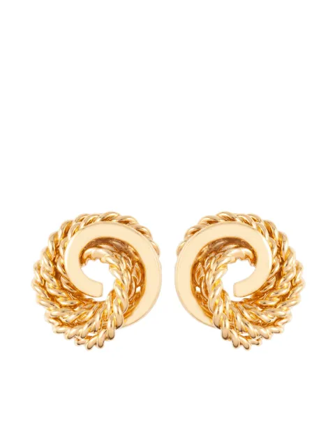 Susan Caplan Vintage 1980s Monet twisted clip-on earrings