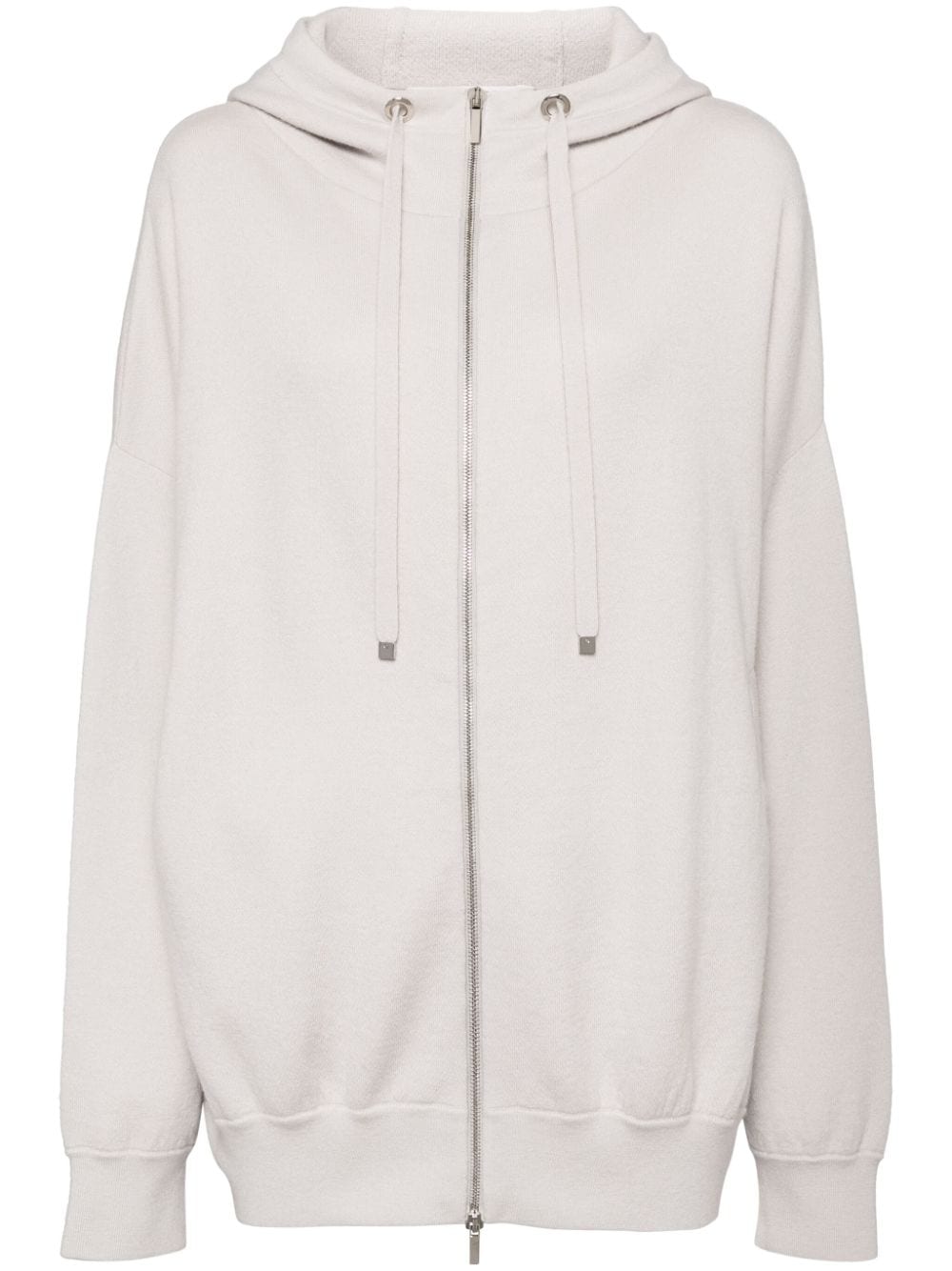 Shop 's Max Mara Zip-up Wool Hoodie In Grey