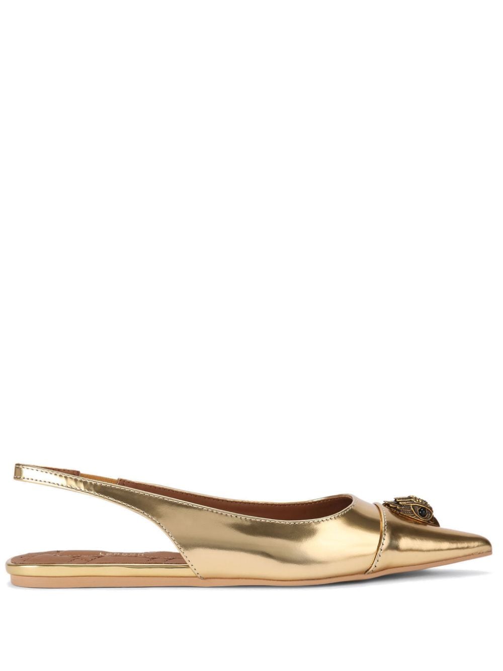 Kurt Geiger London Belgravia slingback ballerina's Goud