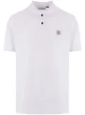 Stone Island Logo patch polo shirt - White