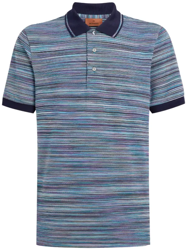 Tシャツ・カットソー MISSONI Embroidered Cotton Polo Shirt Missoni Slub Cotton Polo Shirt | Blue | FARFETCH
