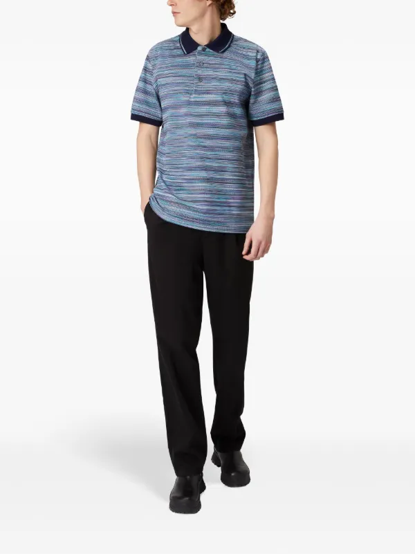 Tシャツ・カットソー MISSONI Embroidered cotton polo shirt Missoni Slub Cotton Polo Shirt | Blue | FARFETCH