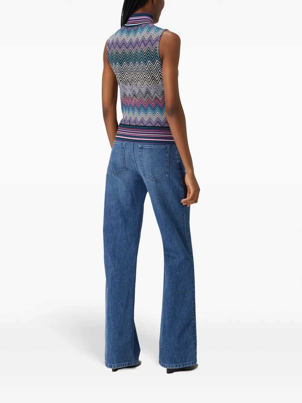 MISSONI ZIGZAG-WOVEN KNITTED TANK TOP 