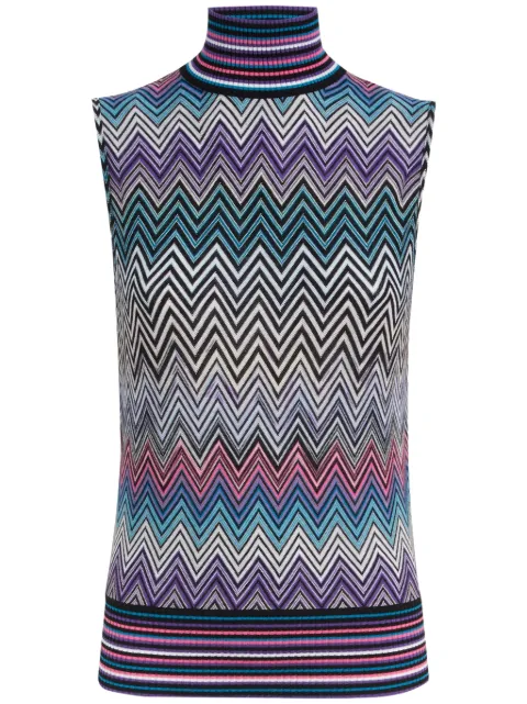 Missoni zigzag-woven knitted tank top