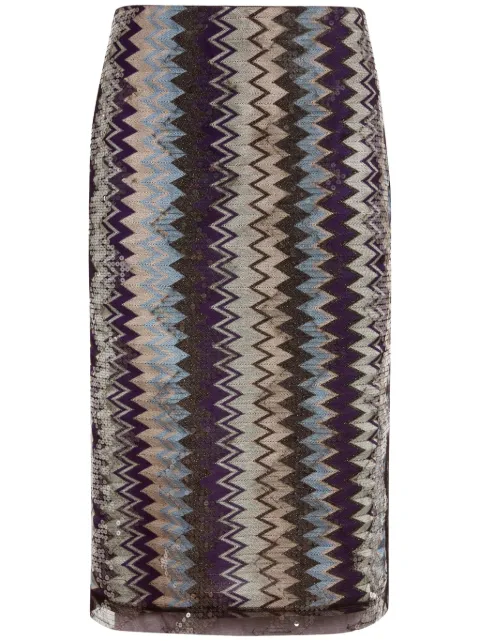 Missoni falda midi Zigzag