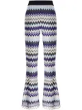 Missoni zigzag-knit trousers - Blue