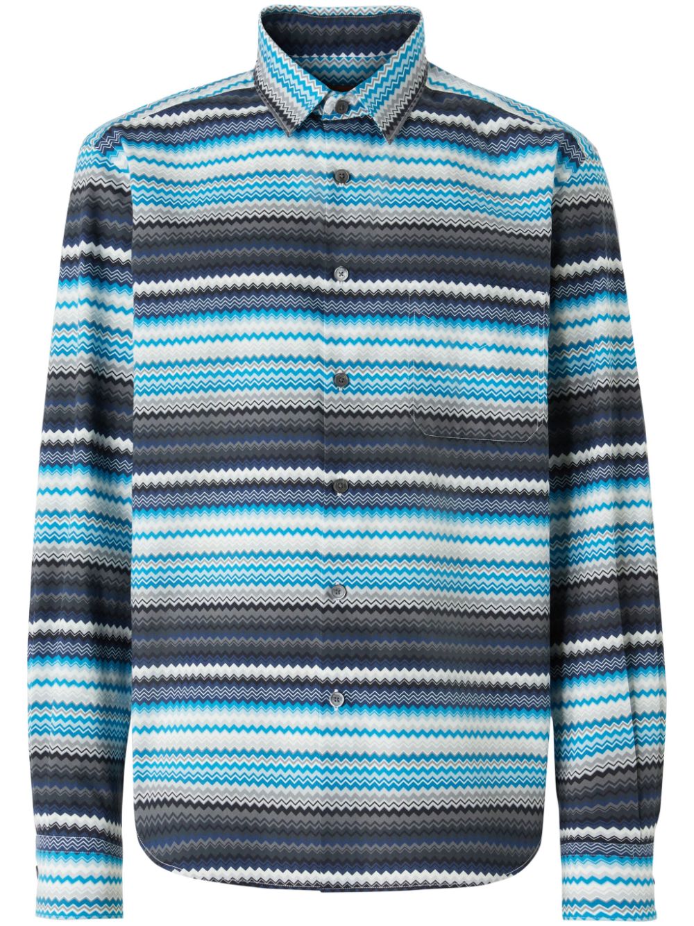 Missoni zigzag-print shirt - Blue