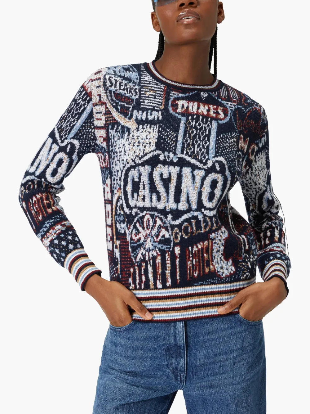 Missoni Trui met grafische print Blauw