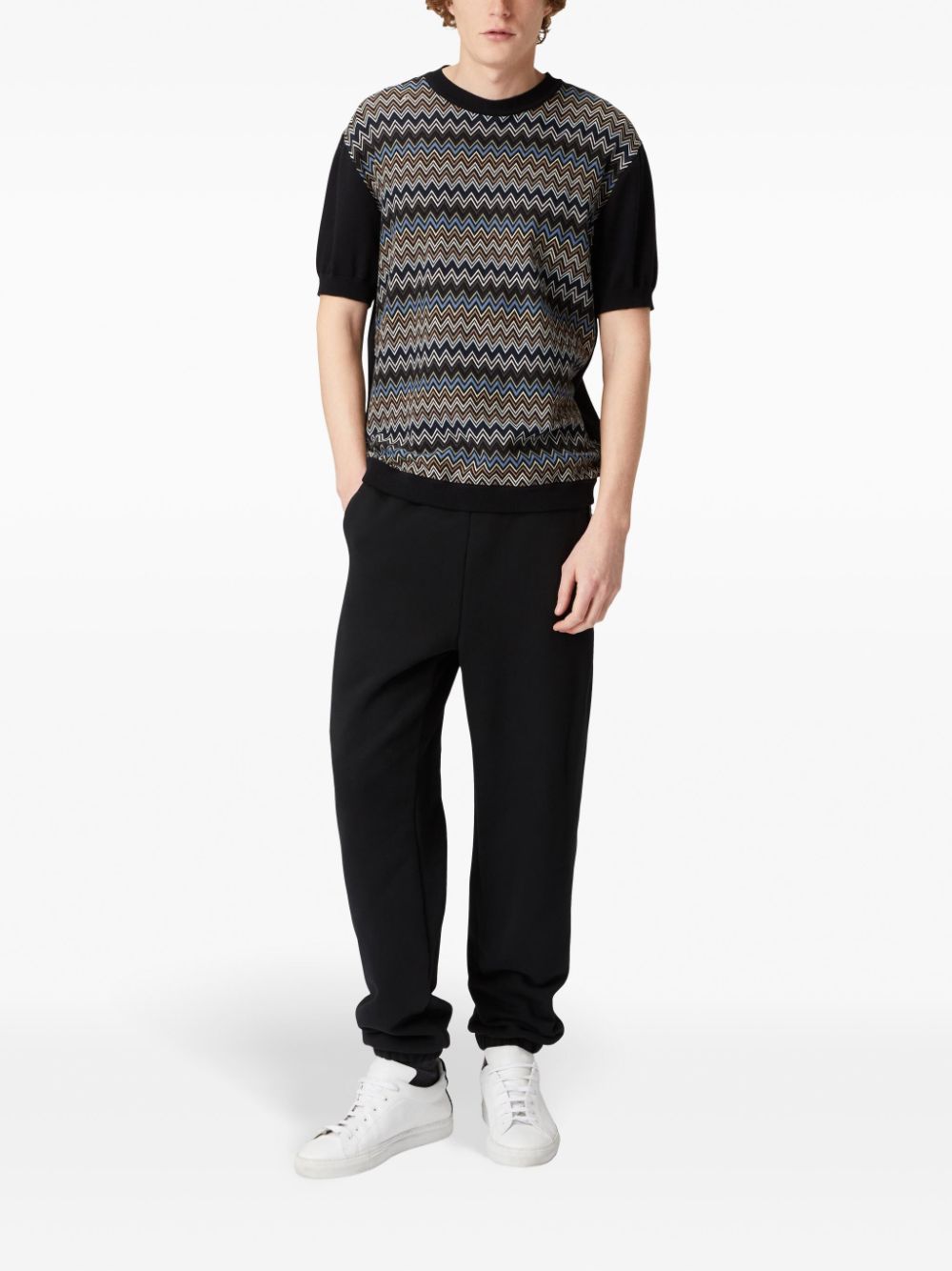 Missoni Trainingsbroek met zigzagpatroon - Zwart