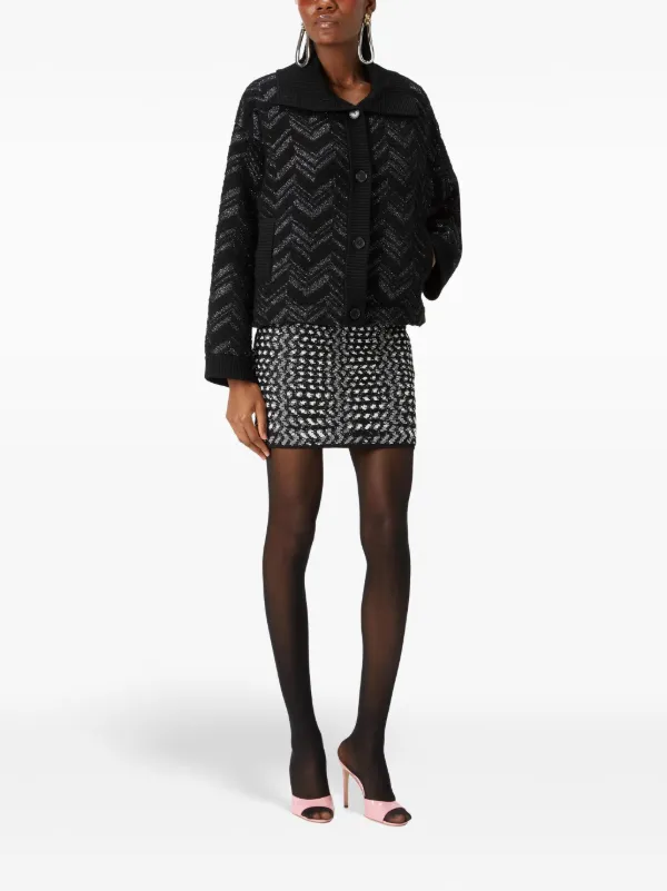 Missoni Zigzag Lamé Mini Skirt | Black | FARFETCH HK
