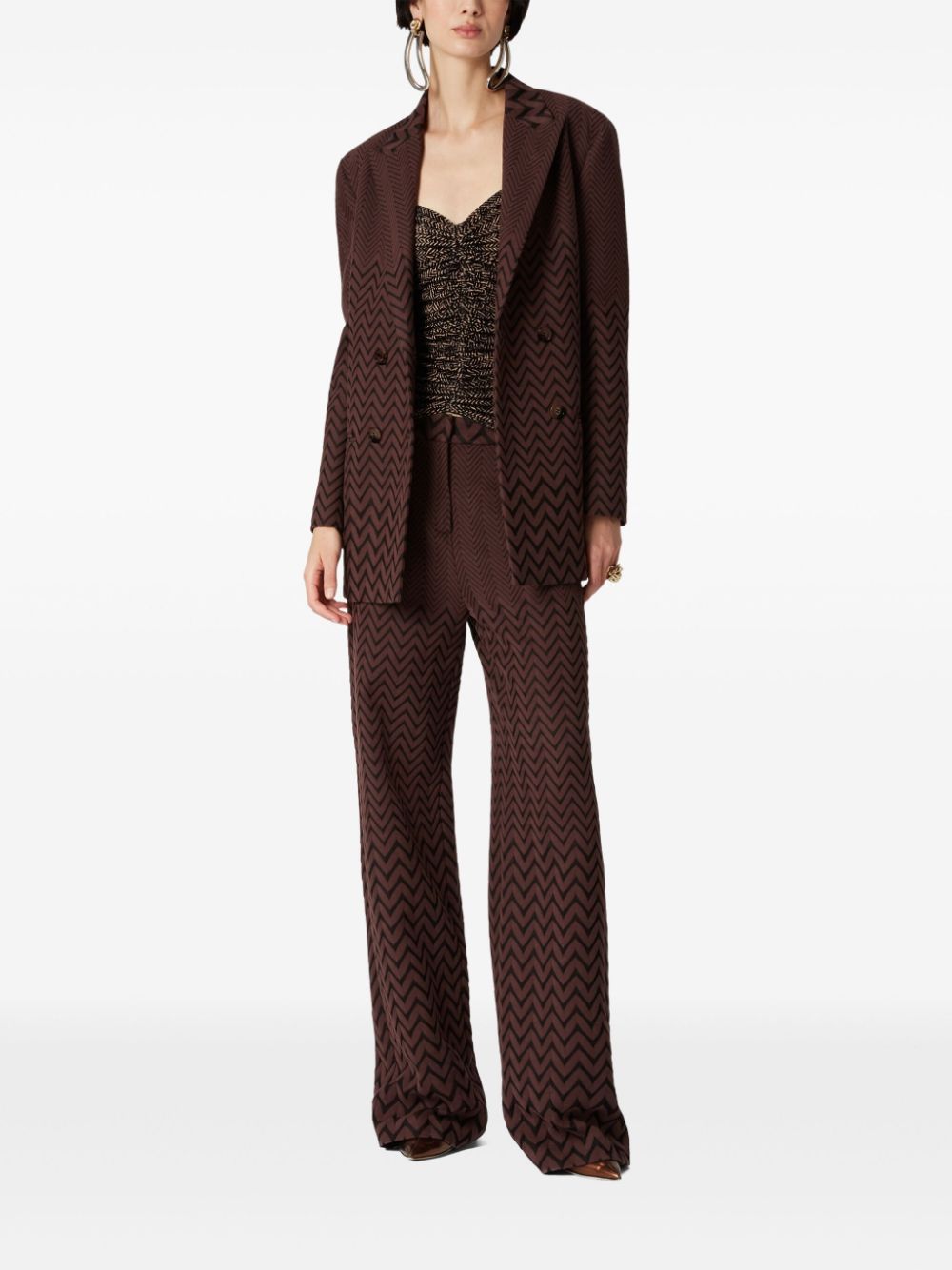 Missoni zigzag blazer - Bruin