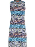 Missoni striped mini dress - Blue