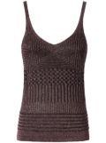 Missoni metallic-threading ribbed tank top - Black