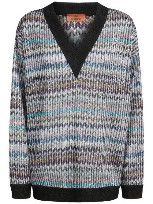 Missoni pull à col v - Gris - Missoni - Modalova